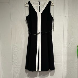 Calvin Klein Dress Black and White Size 10